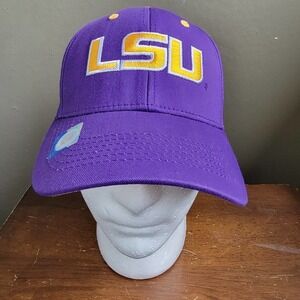 Captivating Headgear NCAA LSU‎ Tigers Baseball Cap Hat Purple Strapback